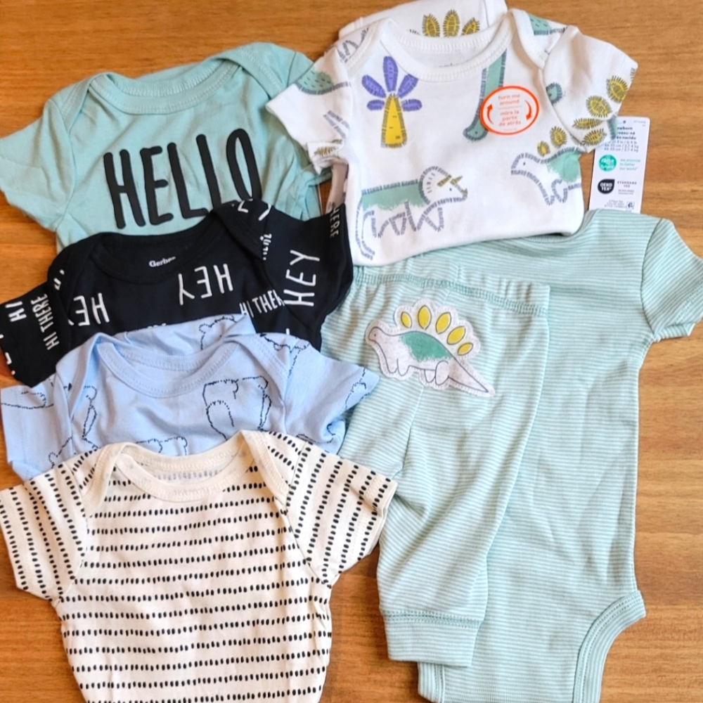 Newborn and 0-3 month infant boys lot. Carter's and Gerber